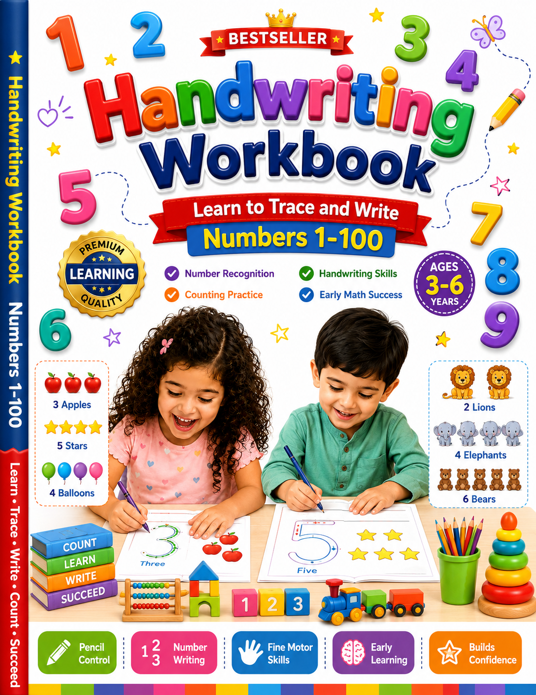 Hand Wrinting Books Numbers 1-100