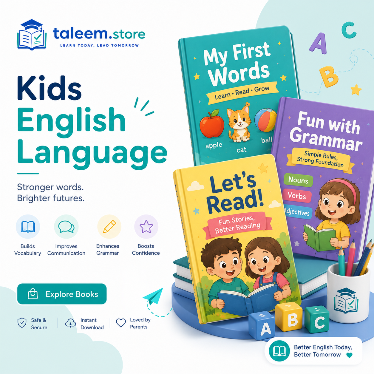 Kids English Language Worksheets