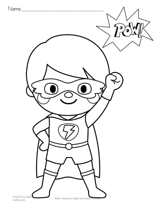 20 Free Super Heros Coloring Worksheets For Kids