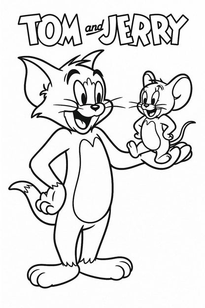 15 Free Cartoon Charachters Coloring Worksheets for Kids