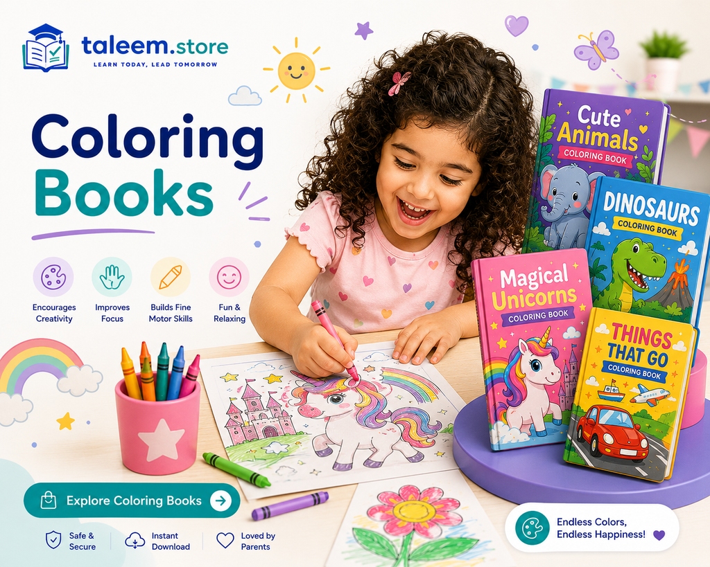 10 Coloring Books Set for kids