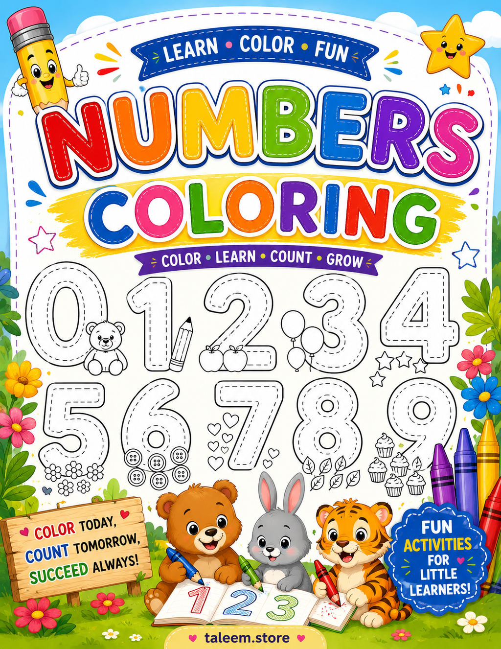10 Coloring Books Set for kids