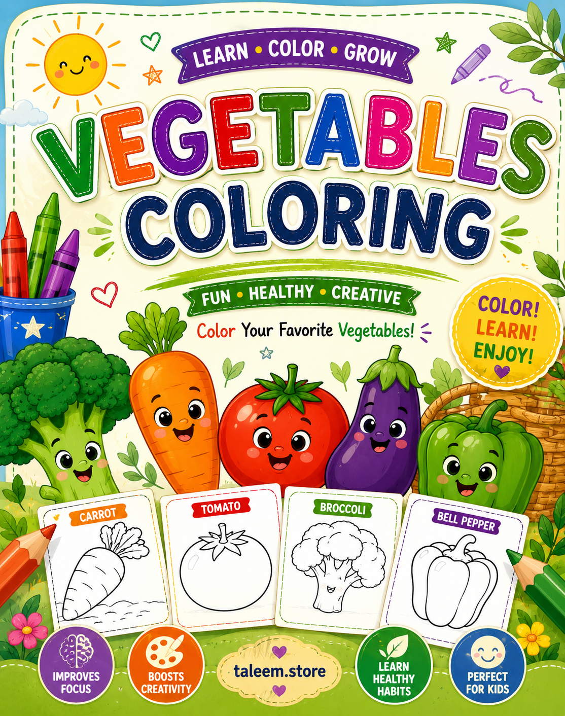10 Coloring Books Set for kids