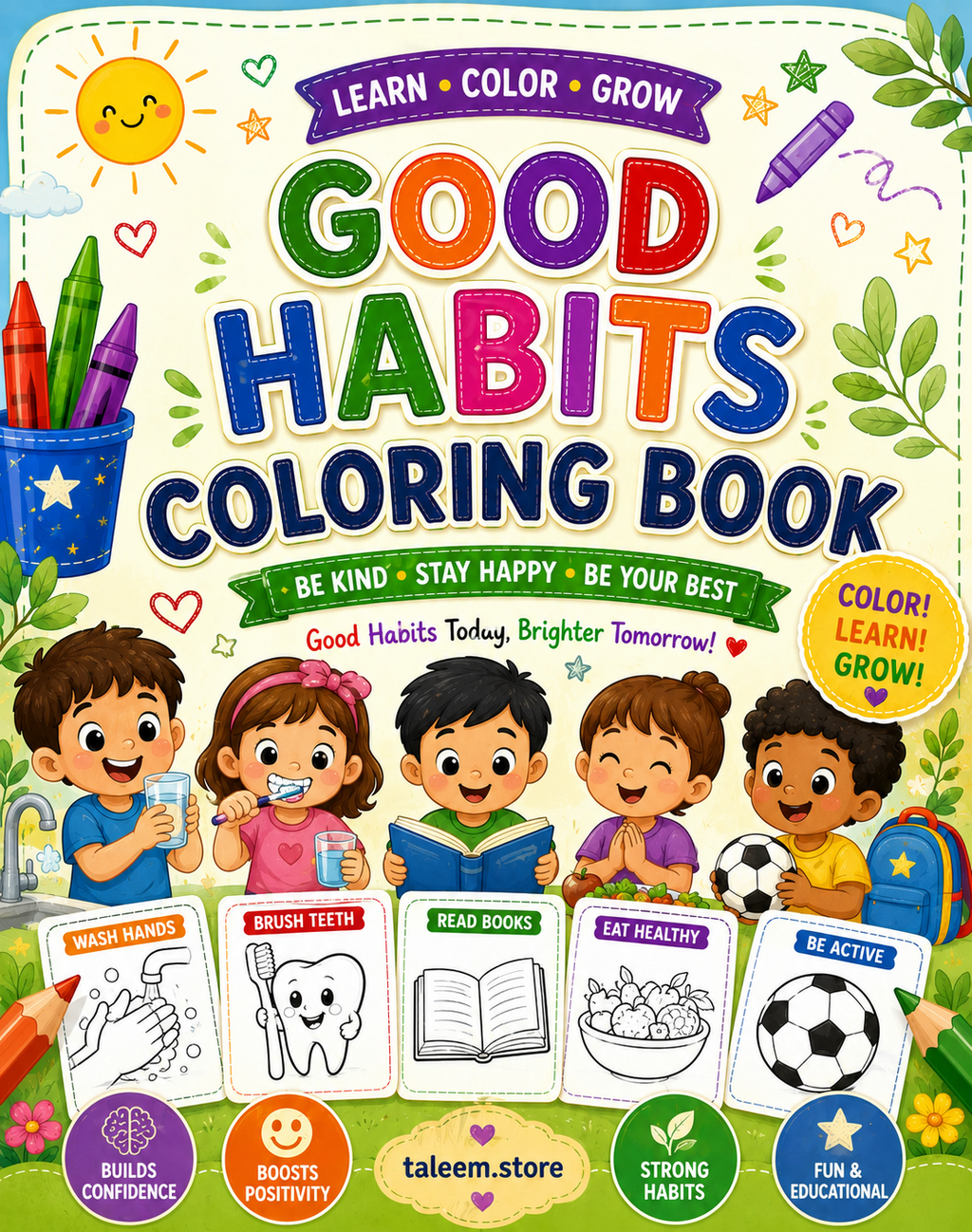 10 Coloring Books Set for kids