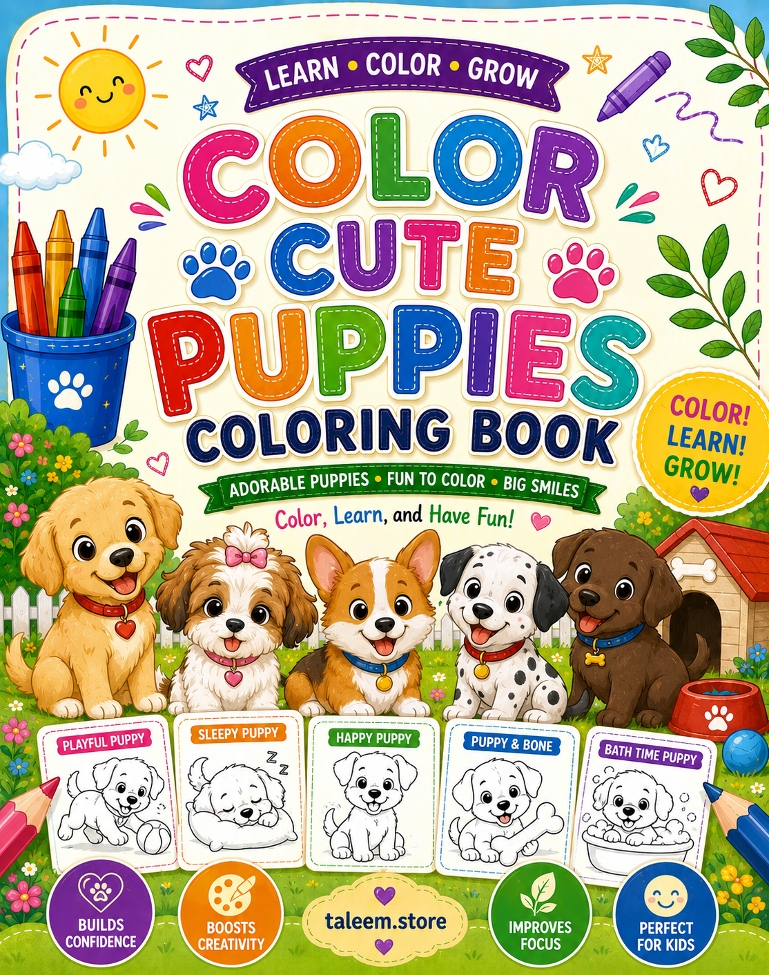 10 Coloring Books Set for kids