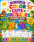 Color Cute Dinosaurs Coloring Book