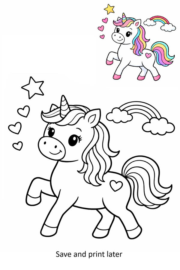 10 Free Unicorn Color Worksheets For Kids